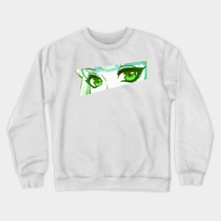 Anime Eyes (green) Crewneck Sweatshirt